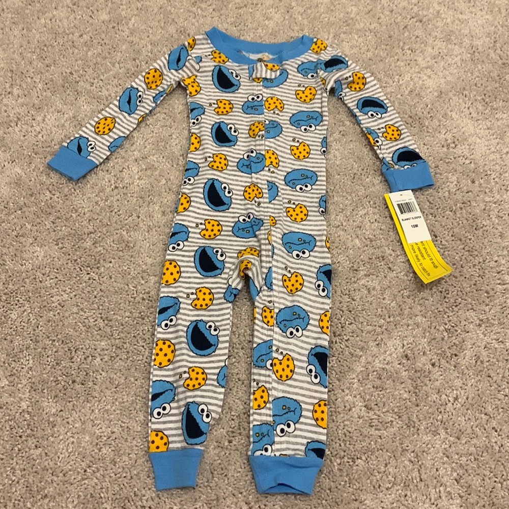 NWT! Cookie Monster PJs
